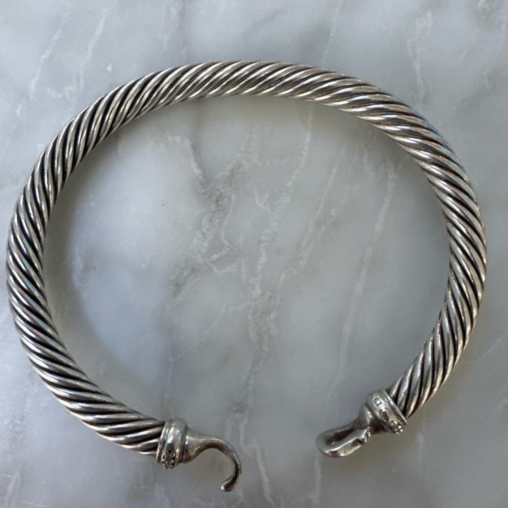 David Yurman Silver Twisted Rope Bracelet